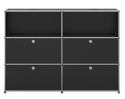 USM Haller Highboard 4 Flaps / 2 Open Graphite black - FAST DELIVERY     